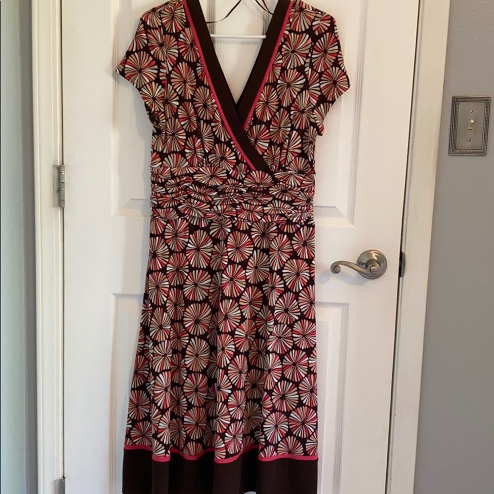 Pinks and browns dress